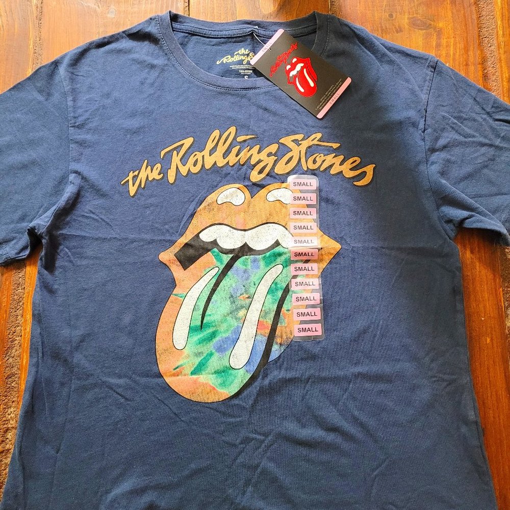 Rolling Stones **Official Merchandise** Blue Tshirt, Woman S